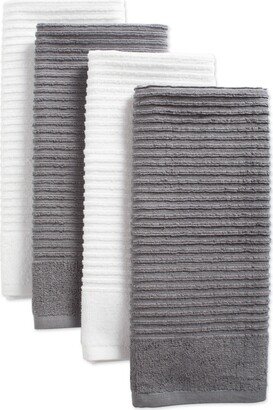 Assorted Ribbed Terry Dishtowel, Set of 4