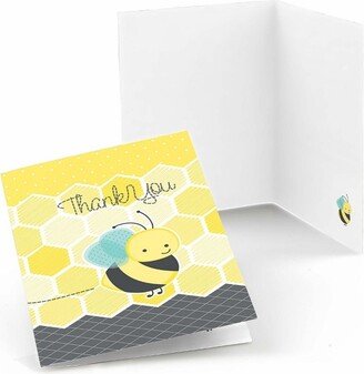 Big Dot of Happiness Honey Bee - Baby Shower or Birthday Party Thank You Cards (8 count)