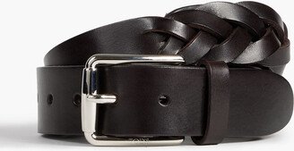 Braided leather belt-AG