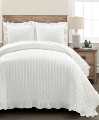 Reyna Ruffle Reversible Oversized 3 Piece Quilt Collection