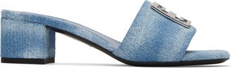 Blue 4G Denim Mules