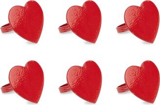 6-Pc. Heart Napkin Ring Set