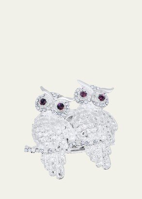 Nomi K Crystal-Embellished Owl Napkin Rings, Set of 4