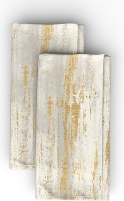 Cloth Napkins: Painted Texture Birch Cloth Napkin, Longleaf Sateen Grand, Yellow