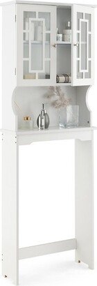 Bathroom Spacesaver Over the Toilet Door Storage Cabinet Tower Organizer White