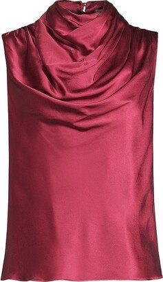 Leah Draped Satin Blouse