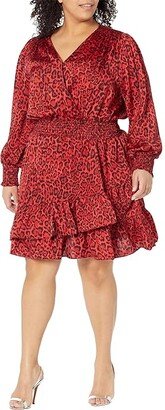 Size Wildcat Smock Dress (Crimson) Women's Clothing