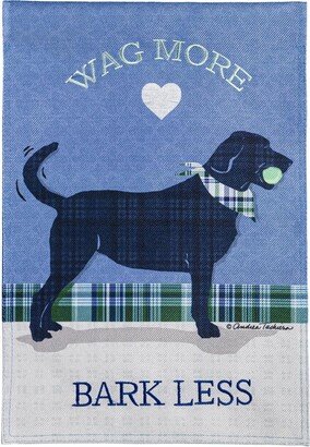 Wag More, Bark Less Garden Burlap Flag 12.5 x 18 Inches Indoor Outdoor Decor