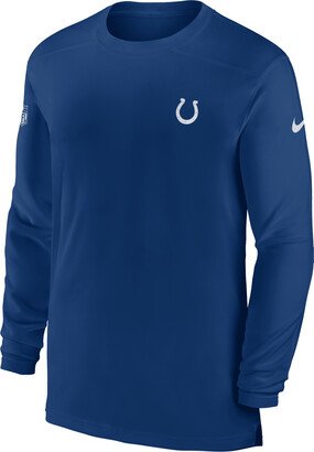 Men's Dri-FIT Sideline Coach (NFL Indianapolis Colts) Long-Sleeve Top in Blue