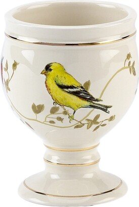 Avanti Gilded Birds Multi-colored Ceramic Tumbler - Off-White/Multi