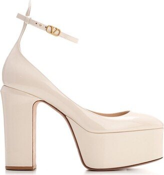 Platform Ankle Strap Pumps