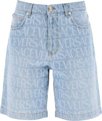 allover denim shorts