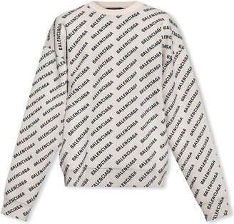 Monogram Printed Crewneck Sweater