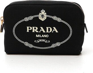 Logo Printed Cosmetic Pouch