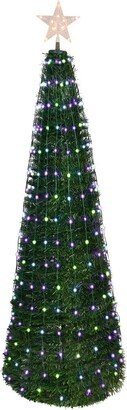 Prelit Pop Up Tree with Multicolor Fairy Lights for Indoor or Outdoor