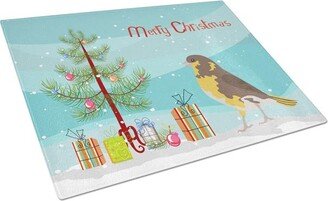 CK4485LCB Spanish Canary Merry Christmas Glass Cutting Board