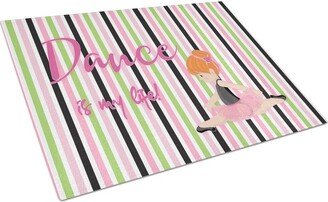 BB5394LCB Ballet Dance Is My Life Red Glass Cutting Board