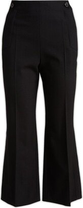 Cropped Flared Trousers-AJ