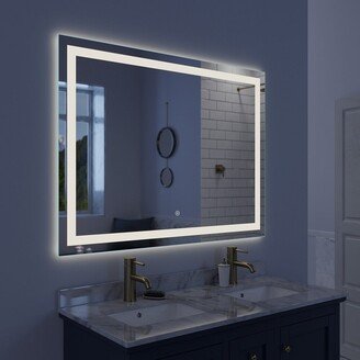 Arpella Lumina LED Lighted Vanity Mirror with Built-In Dimmer and Anti-Fog Feature. - 48x36