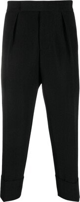 SAPIO Pleat-Detail Wool-Cotton Tailored Trousers