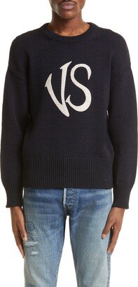 Letterman Linen & Cotton Crewneck Sweater