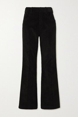 Cropped Cotton-corduroy Skinny Pants - Black