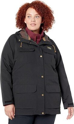 Plus Size Mountain Classic Water Resistant Jacket (Black) Women's Clothing