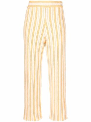 Striped Cropped Trousers-AA