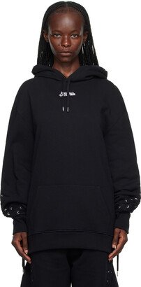 Black 'The Lace-Up JPG' Hoodie