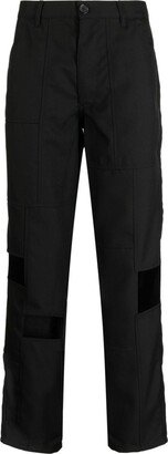 Panelled Cut-Out Cropped Trousers-AA