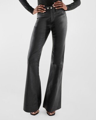 Robbie Stretch Leather Flares