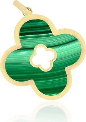 The Lovery Malachite Clover Cut Out Charm