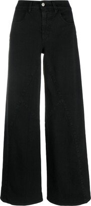 Wide-Leg Stretch-Cotton Jeans