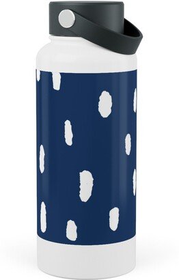 Photo Water Bottles: Confetti Dot - Night Stainless Steel Wide Mouth Water Bottle, 30Oz, Wide Mouth, Blue