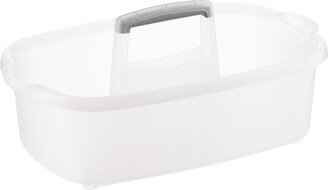 Casabella 4 gal. Rectangular Cleaning Caddy Translucent/Graphite