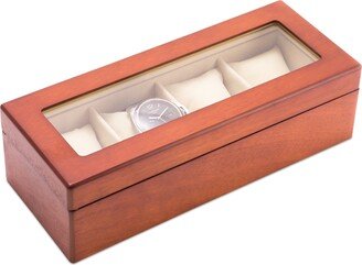 Cherry Wood Four-Watch Box