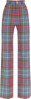 Tartan Wide-Leg Trousers