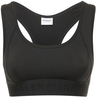 Stretch tech jersey sports bra