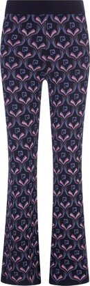 Jacquard Knitted Flared Pants