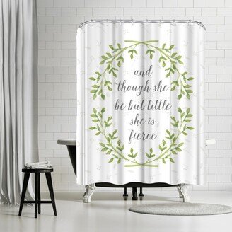 71 x 74 Shower Curtain, Fierce Green Wreath by Samantha Ranlet