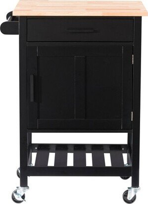 Sage Wood Kitchen Cart Black