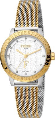 Women's White dial Watch-AD