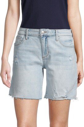 Distressed Denim Shorts-AV