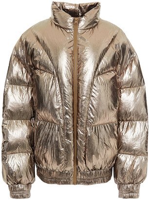 Quilted metallic shell jacket