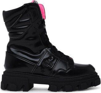 Black Polyurethane Boots