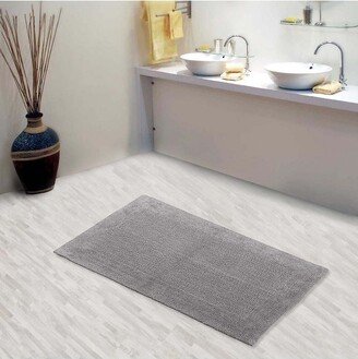 Knightsbridge Bella Napoli 220 GSF Reversible Bath Rug 21 x 34 - Silver