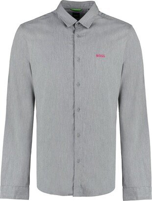 Boss Hugo Boss Logo Embroidered Long-Sleeved Shirt