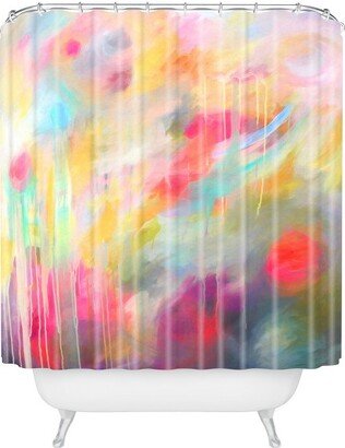 Floral Stripe Shower Curtain