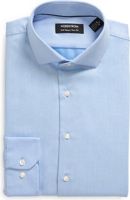 Trim Fit Herringbone Tech-Smart CoolMax® Non-Iron Dress Shirt