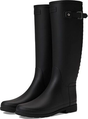 Refined Tall Studded Back Strap Boot (Black) Women's Rain Boots